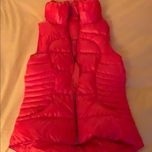 Lululemon down red vest. I would call it poppy red